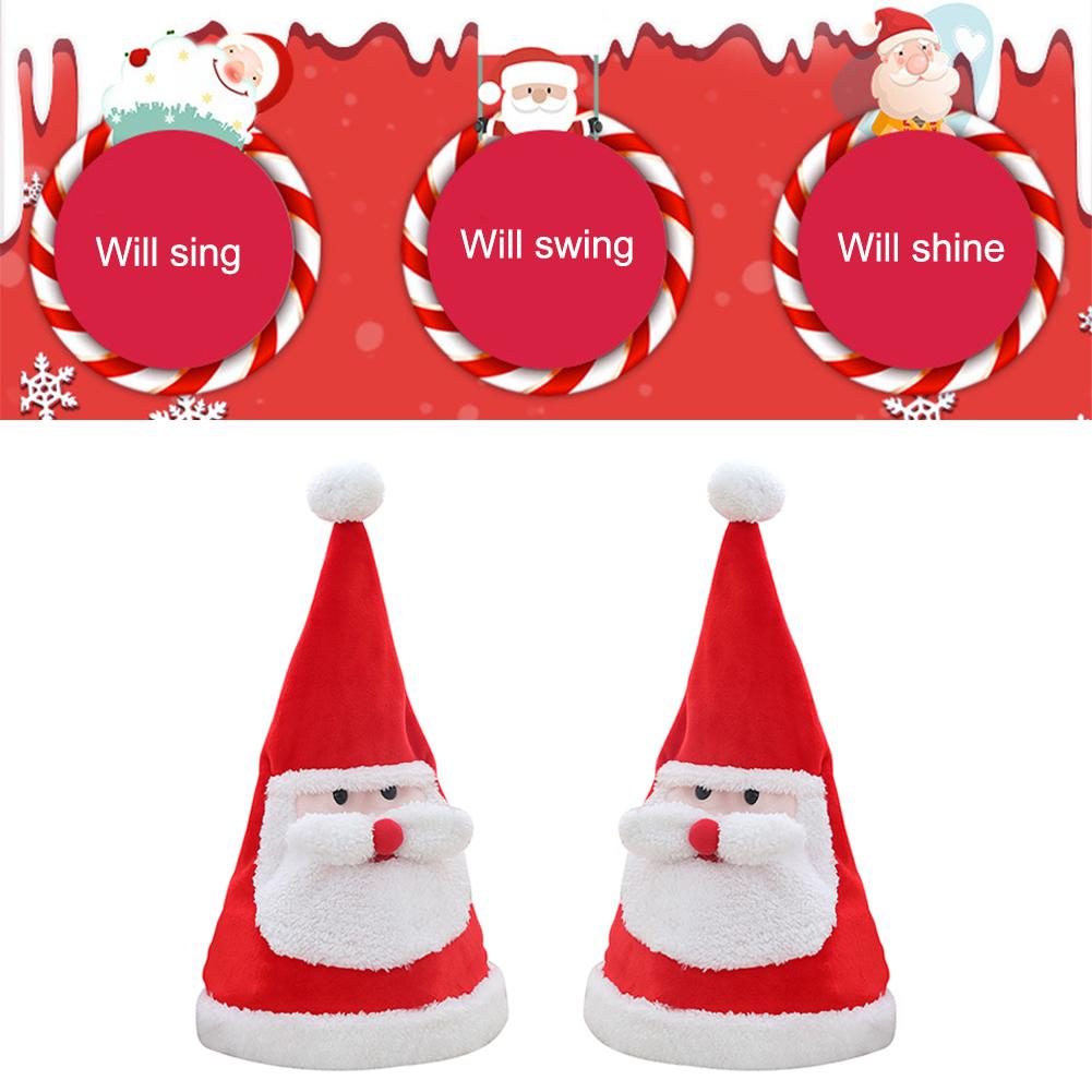 Singing Dancing Xmas Hat Funny Battery Powered Electric Musical Xmas Hat for Holiday Gathering