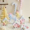 Velvet Candy Cane Christmas Tree Hanging Ornaments - Holiday Decorations