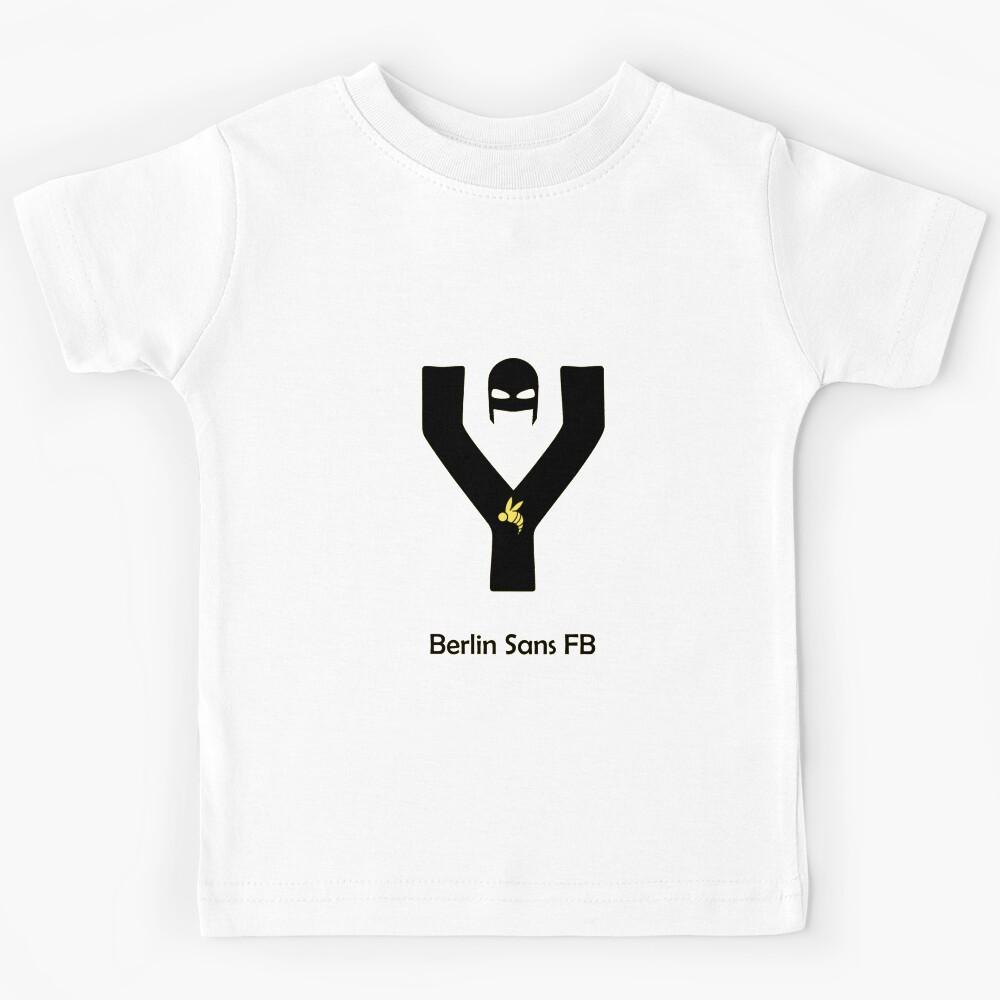 Berlin Sans Font Iconic Charactography - Y Kids T-Shirt 100