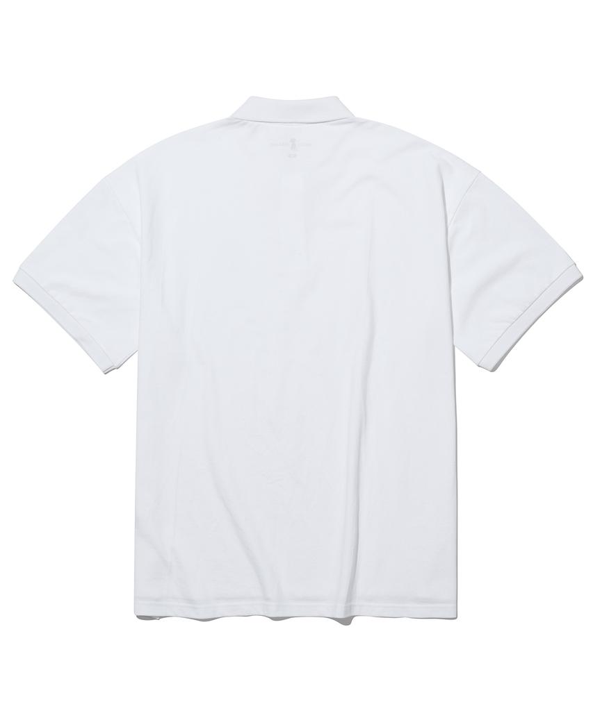 TAKEASY Giant Fit Polo Shirt (White)