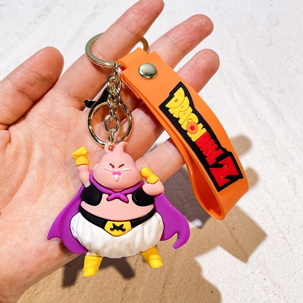 Dragon Ball Z Keychain Anime Super Saiyan Goku Figure Cute Keyring Bag Pendent Car Ornament Key Accessories Kids Toy Xmas Gifts