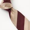 [Ojie] Men's Tie, SilkCotton Blend, Regular Tie, Yamanashi Tie, Mogador Regimental, Made In Japan, Business, Stylish