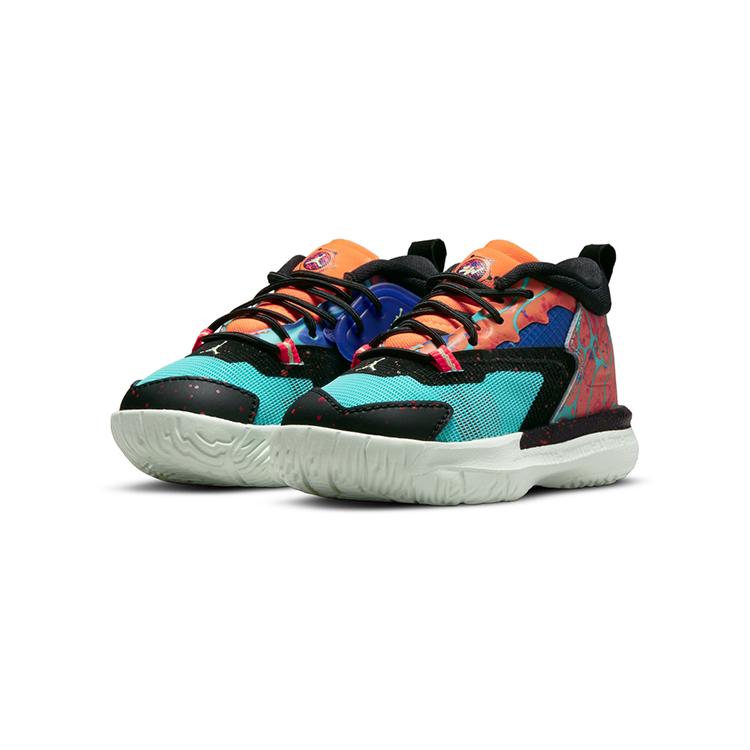 Jordan Zion 1 Zion 1 Cushioning, Wear Resistant Mid Top Toddler Shoes Orange Green Infant And Toddler DC2023-800