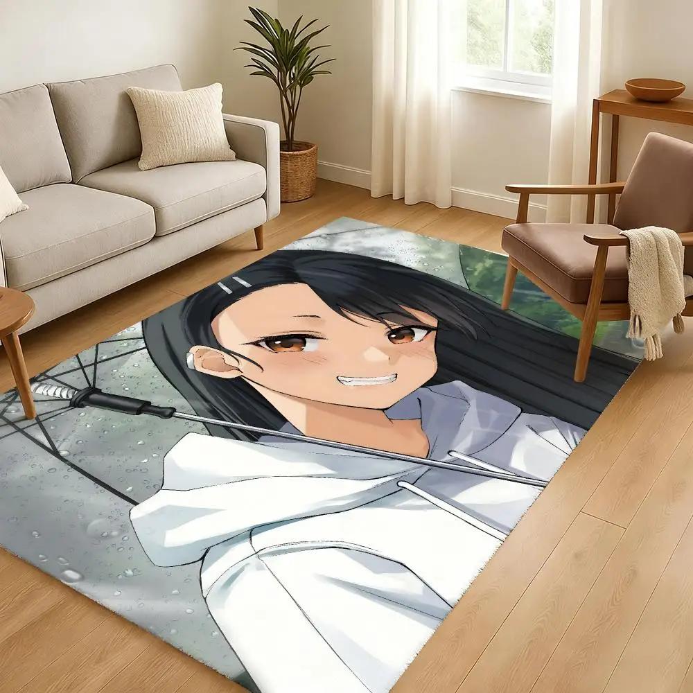 Anime Dont Toy With Me Miss Nagatoro Absorbent Non-Slip Floor Mat Flannel Rug Bedroom Living Room Door Mat Home Decor