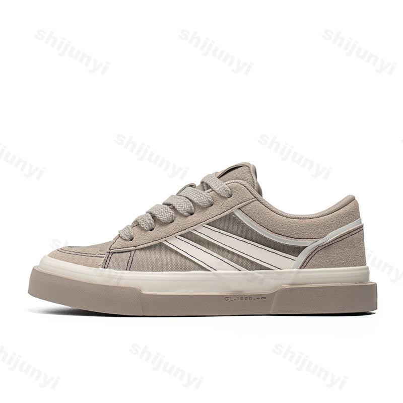 Fashion Retro Style Fashion Trend Thick Soled Casual Canvas Shoes for Men's 2025 Spring New Niche Versatile Comfortable Low Top Sneakers