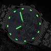 Original Stainless Steel mens watch Silver Blue Luxury Luminous Quartz Watches for Man Waterproof Wristwatch Reloj Hombre Clock