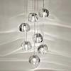 American Cherry Crystal Glass Stair Chandelier: Creative Meteor Shower Light for Hotel Lobby