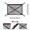 Car Roof Storage Mesh Pocket with Cross Direct Buckle - Dual Use Net for Car Roof Storage