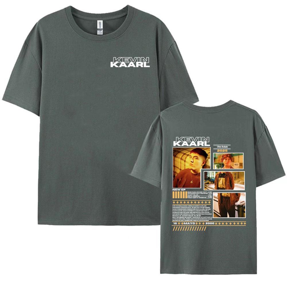 Rapper Kevin Kaarl Ultra Sodade Tour 2025 Cover T Shirt Men Women Fashion Cotton T Shirts Hip Hop Short Sleeve Oversized Tshirt