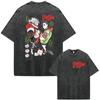 Summer Hot Sale Japanese Anime Dandadan Washed Vintage Graphic Tshirt Y2k Men Women Punk Top Gothic Cotton Oversized Tshirt