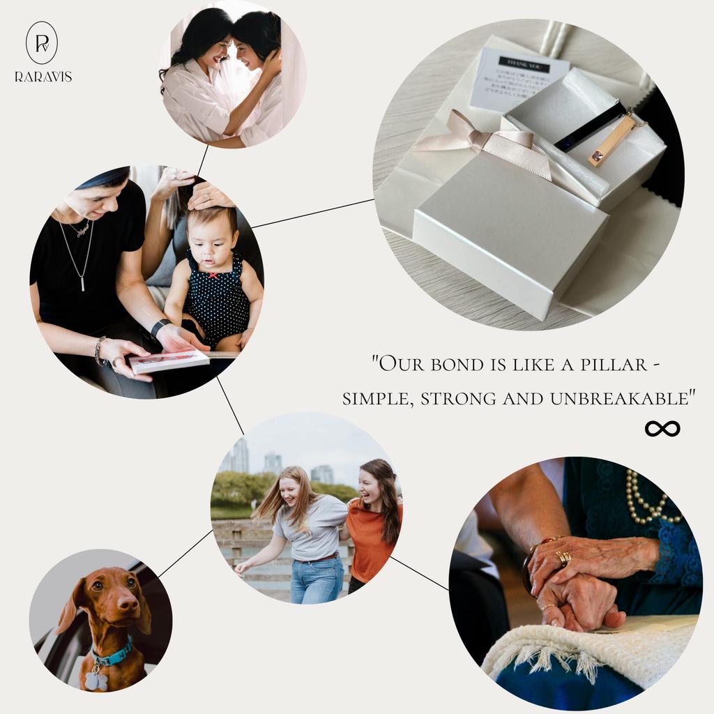 Raravis Pair Necklace Couple Necklace Pendant Pairing Couple Matching Birthday Gift Wedding Anniversary Surgical Stainless Steel Necklace [Sfé] (Style