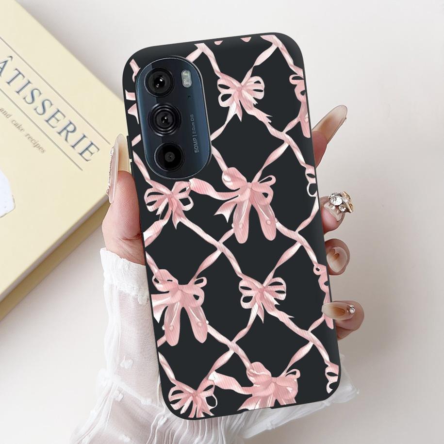 For Motorola Edge 30 Pro Case XT2201-1 Cover Lovely Panda Bowknot Silicone Shockproof Cover For Moto Edge Plus 2022 Edge30 Funda