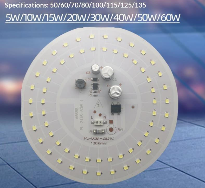 1 Piece Led Panel Light Ac220V Driver-Free 15W 18W 24W 40W 50W 60W For Ceiling Light Source Square Round Pcb Board Panel Light