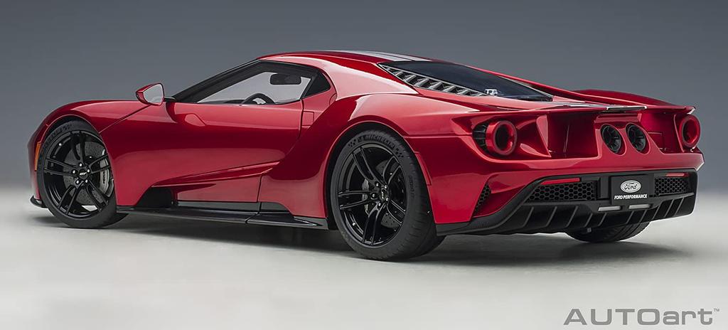 AUTOart Ford GT 2017 Metallic Stripe Finished Product 12106 1/12 Red/Silver