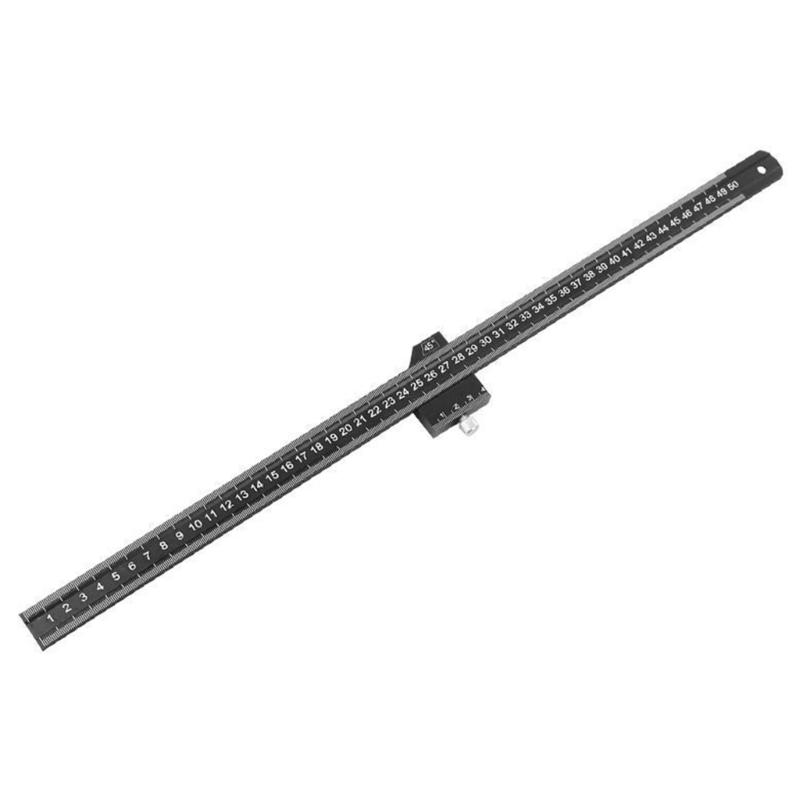 20cm To 50cm Aluminum Alloy 90 Degree Angled Ruler With 45 Degree Positioning For Woodworking And Carpentry Projects