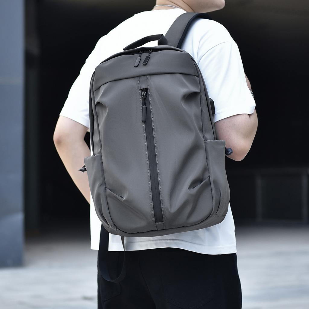 Casual Backpack Men'S Trendy College Student Schoolbag Fashionable Simple Commuter Lightweight Computer Bag Spot