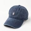 Washed Cotton Baseball Cap with Cartoon Embroidered Design Adjustable Strap Classic Unstructured Fit Casual Outdoor Headwear