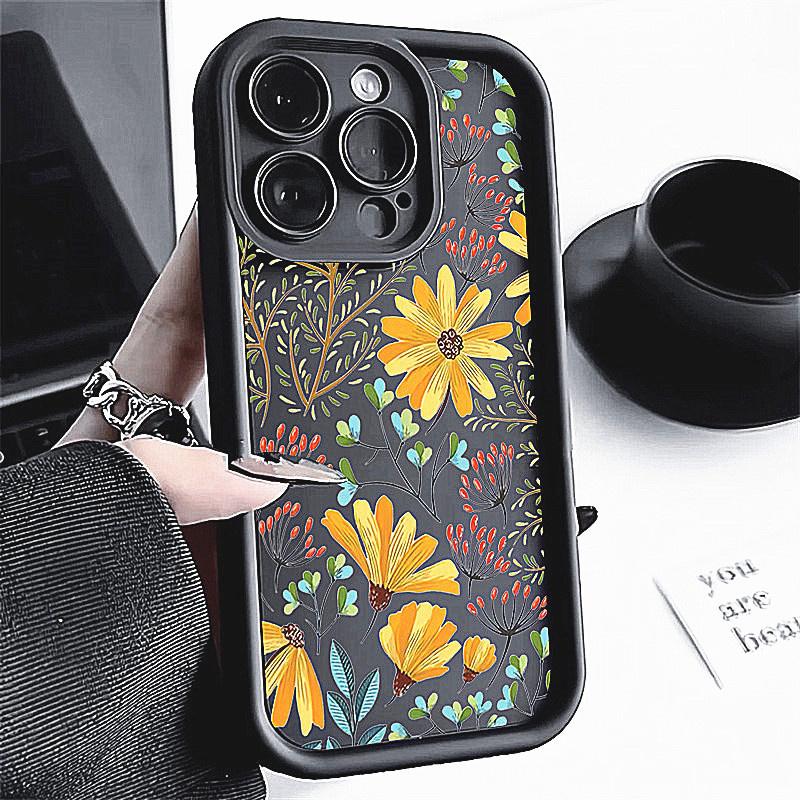 Summer Leaf Pattern Phone Case For iPhone 15 Case iPhone 11 13 12 14 Pro 16 Pro Max XR XS X 7 8 Plus SE Shockproof Plants Cover