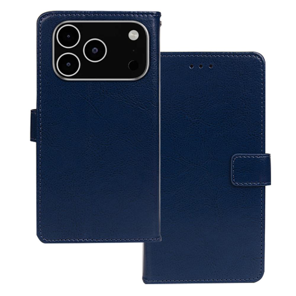 IDEWEI For iPhone 17 Pro Max Case Wallet Leather Phone Cover Crazy Horse Texture