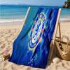 Asciugamano da Spiaggia con Logo Blu del Chelsea Football Club, Asciugamano da Spiaggia in Microfibra, Leggero e Asciugatura Rapida, per Viaggi Estivi, Piscina, Regalo di Compleanno per Fan