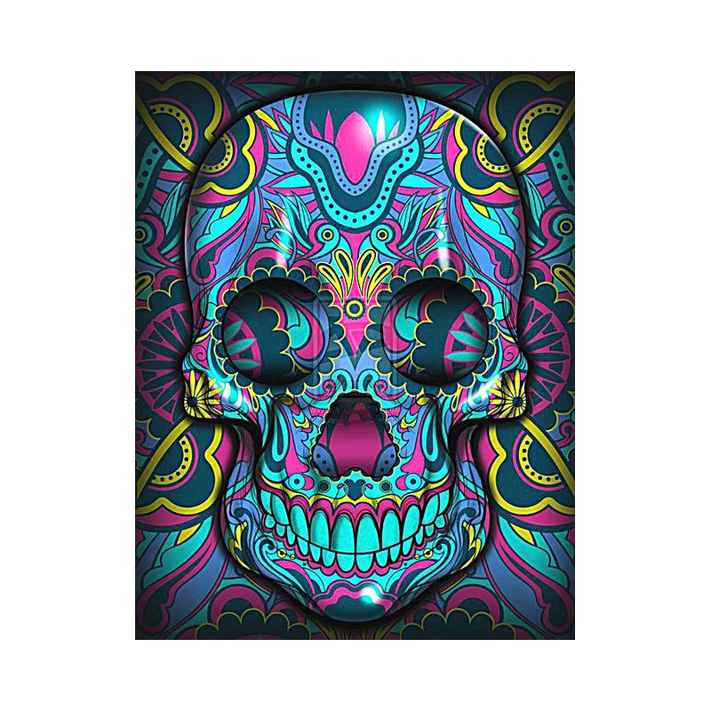 Obraz diamentowy DIY Halloween obraz czaszki haft diamentowy damski zestaw mozaiki artystyczna dekoracja ścienna do domu