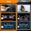 2PCS Devil Eyes Light 5V USB Programmable Waterproof LED Sign Dynamic 23.42x4.72in Colorful Eye Lamp for Cars Windshield