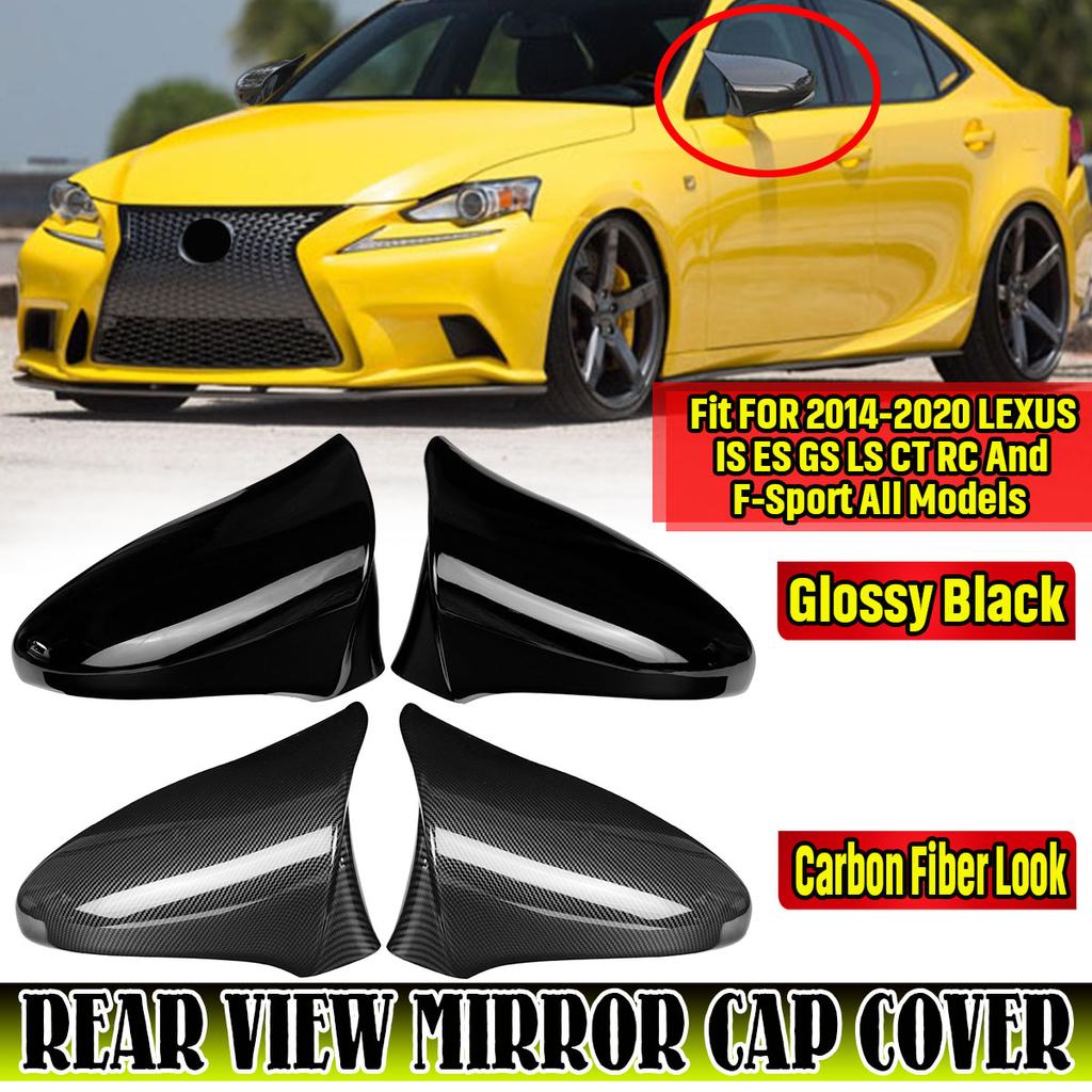 Cubierta de Espejo Retrovisor LHD Carcasa de Espejo Lateral Decoración Para LEXUS IS ES GS LS CT RC F-Sport 2014-2020 Tapa Cubierta de Espejo Retrovisor