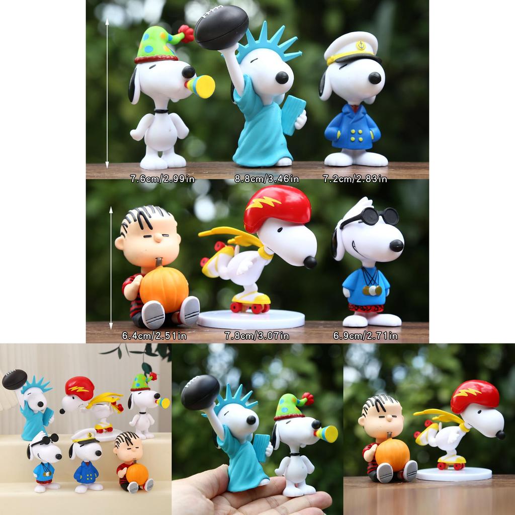 Snoopy Figuur Pvc Cartoon Karakter Model Set Voor Verzamelaars En Cadeaus