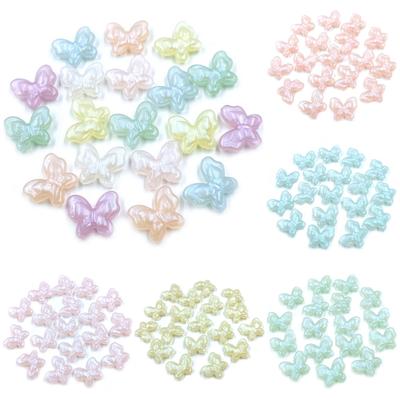 10Pcs DIY Jewelry Accessories Beads Creative Fluorescent Butterfly Loose Beads Acrylic Loose Beads Fashion for Necklace Earrings Making