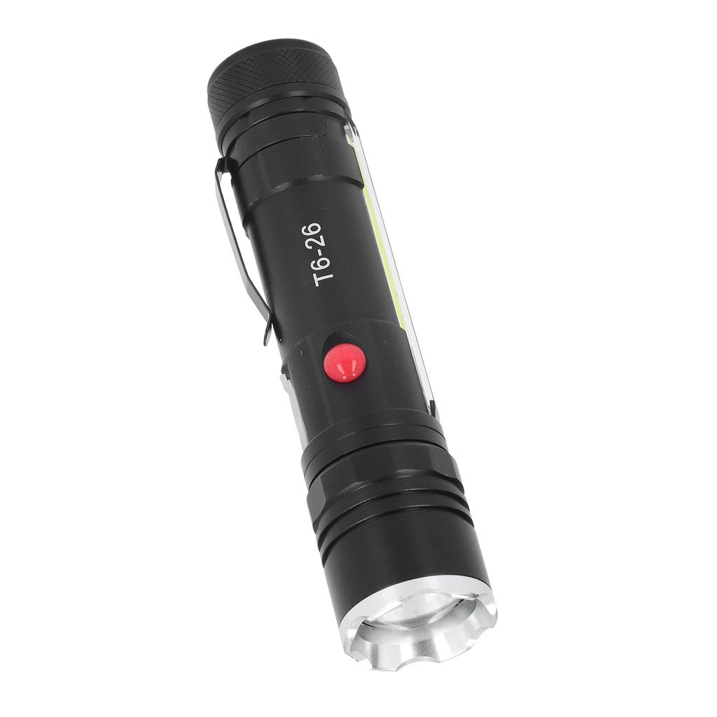 Small Flashlight USB Charging Waterproof Zoomable 4 Modes LED Bright Magnetic Flashlight for