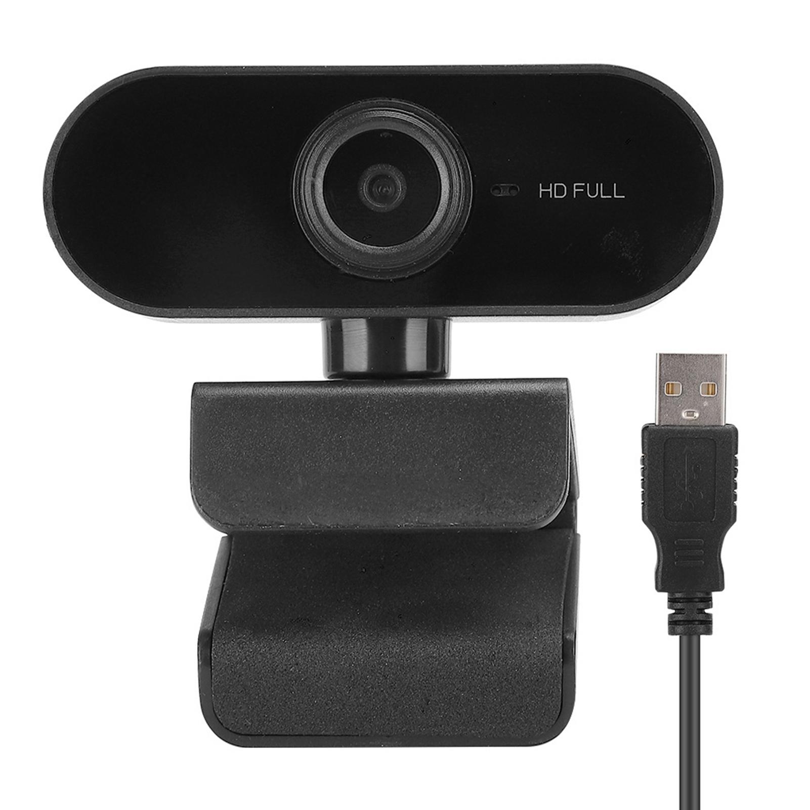 

1080P Computer Camera with Microphone Desktop USB Webcam Drive for Video Call(Black )