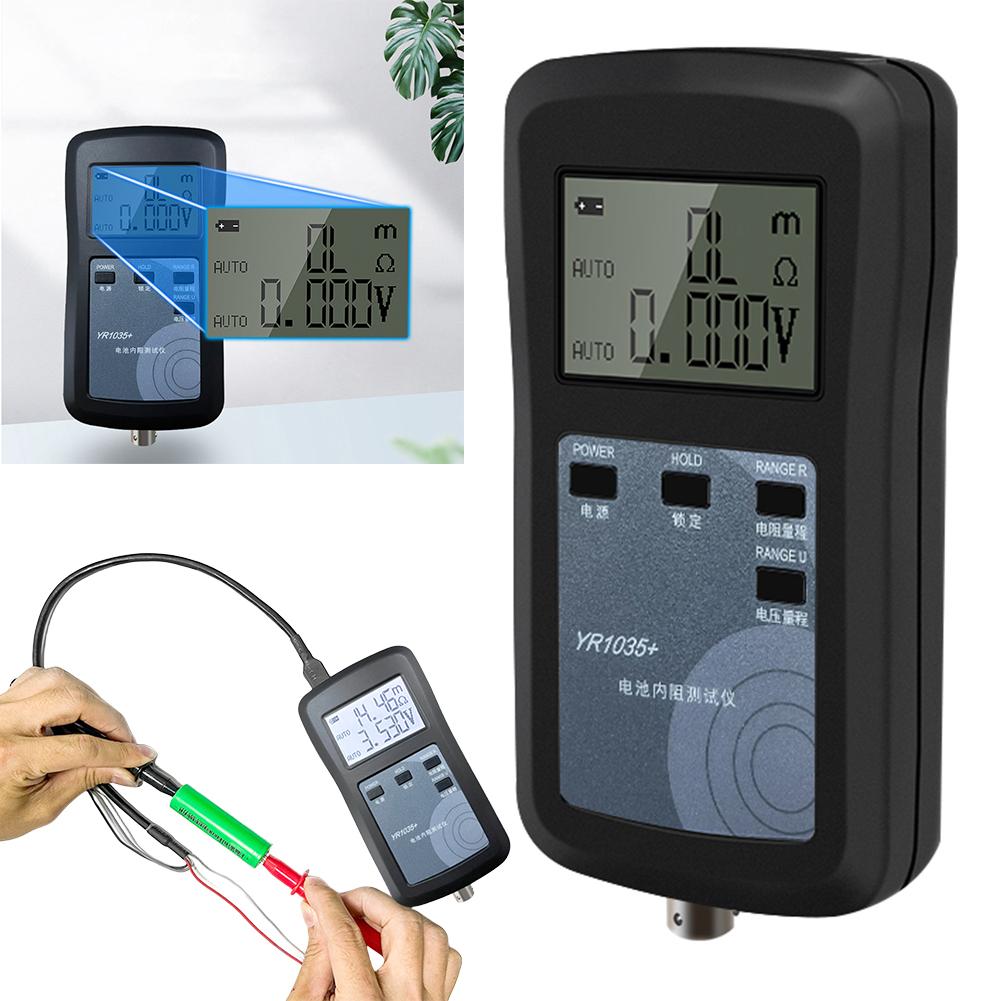 YR1035+ 4-Wire Digital Internal Resistance Test Instrument Battery Internal Resistance Meter for Ni-MH Ni-CD Li-ion Battery