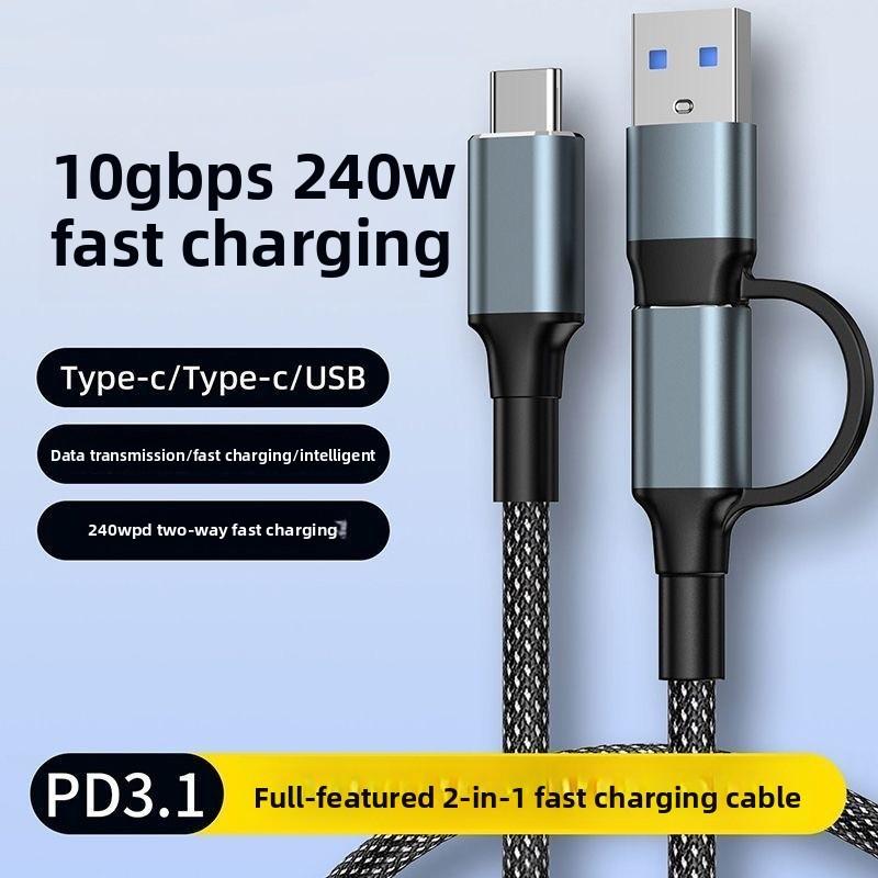 Universal 100w Fast Charging Data Cable With 4k Screen Casting For Apple Huawei Xiaomi Devices