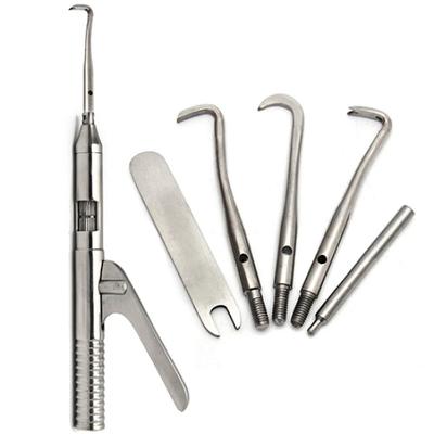 Juego de 6 herramientas dentales, instrumentos quirúrgicos, removedor de coronas, herramientas automáticas para dentistas