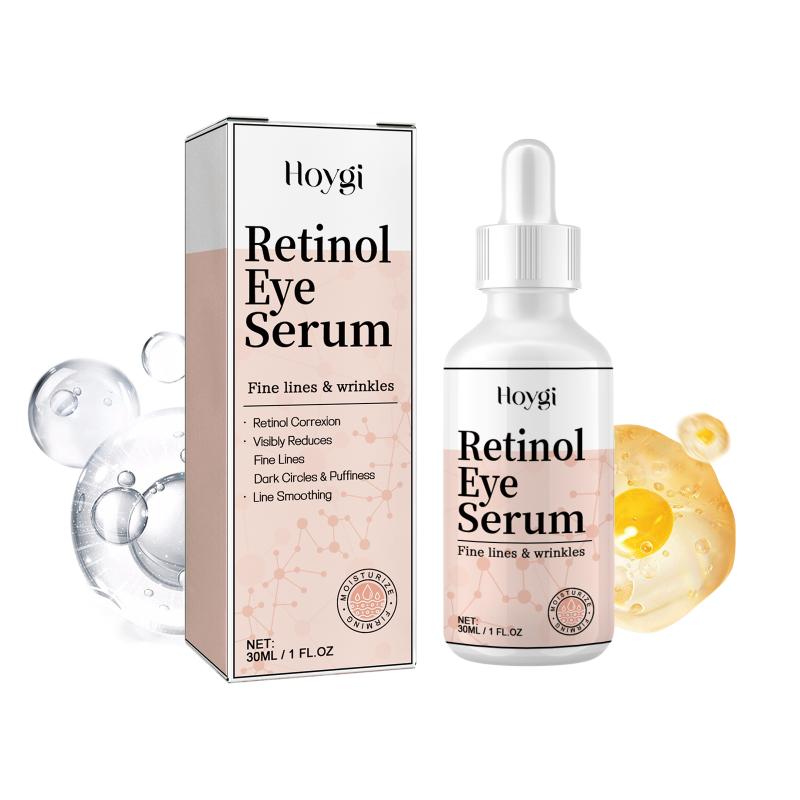 Retinol eye serum diminishes fine lines, puffiness, and dark circles, leaving the skin around the eyes firm and supple