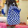 Student Backpack Women's Fashion Checkerboard Japanese Campus Backpack Large Capacity Waterproof Schoolbag Trend