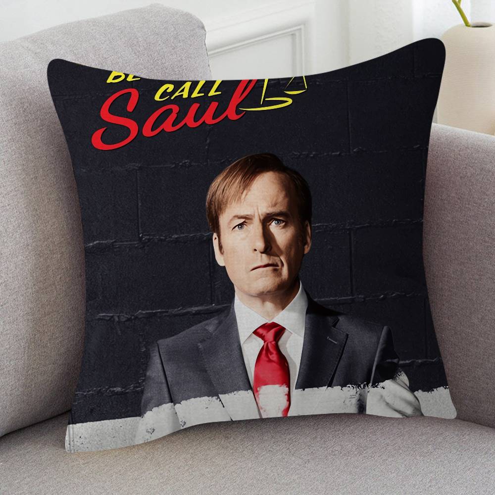 TV Drama Better Call Saul Cartoon Series Square Pillowcase Soft Waist Sofa Cushion Cover Bedroom Room Pillowcase