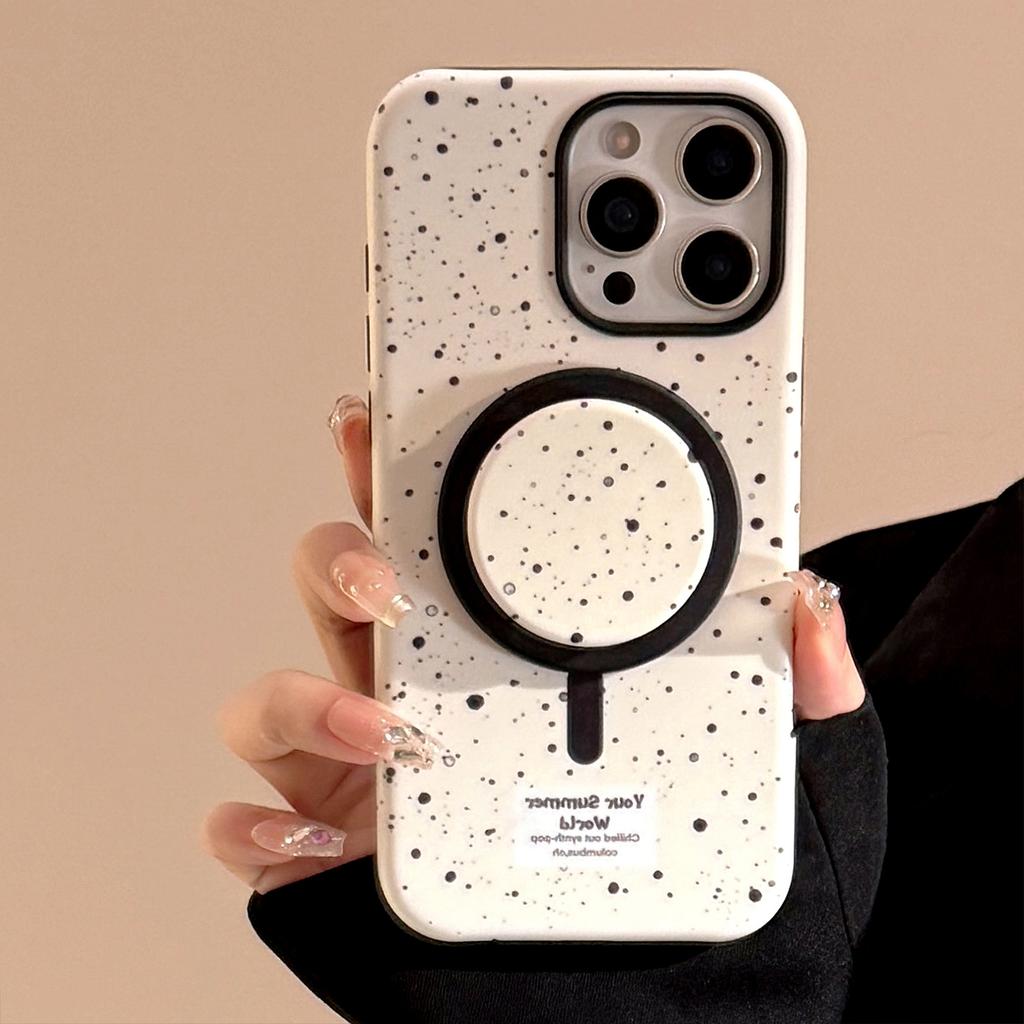 Ink Splashing Magnetic Bracket Apple 15 Mobile Phone Case IPhone 16 Promax Suitable for 13 Philin Korean Niche 11 Hard