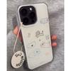 ins colored lines cat iPhone17promax mobile phone case suitable for Apple 16promax white background imd case