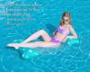 New Arrival Adult Inflatable PVC Water Lounger - Striped Mesh Floating Hammock