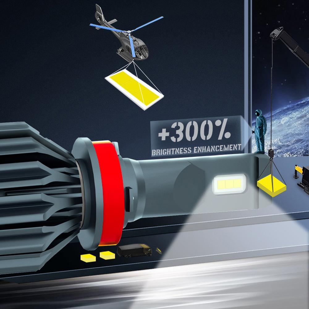 2Pcs 120W H7 H4 Led Lamp Double Copper Tube Led Lights For Car H1 H11 HB3 9005 HB4 9006 Led Headlight Bulb