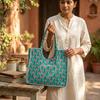 Shoulder Bag Usalover925 Floral Quilted Cotton Block Print Shoulder Bag 10