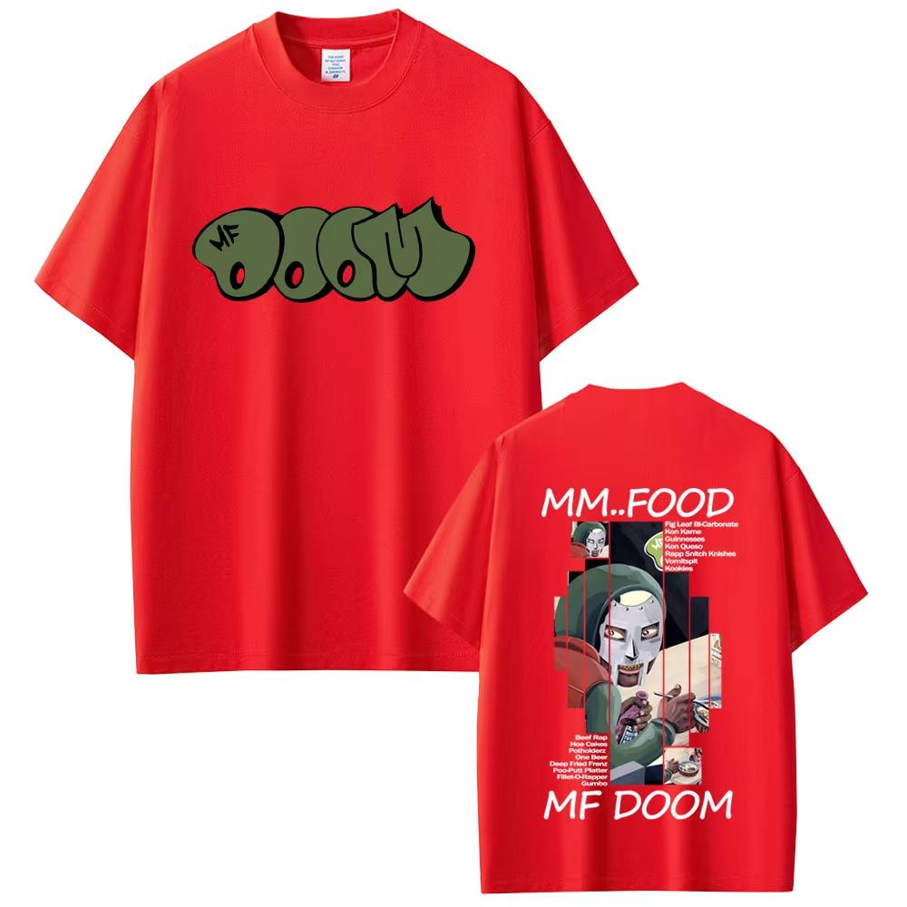 Rapper Mf Doom 100cotton Unisexs shirt Madvillainy Album graphics oversized Short Sleeved Womens Y2k Hip Hop Streetwear Tshirt