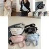 Cute Korean Style Striped Lightweight Crossbody Chest Bag For Casual Everyday Use