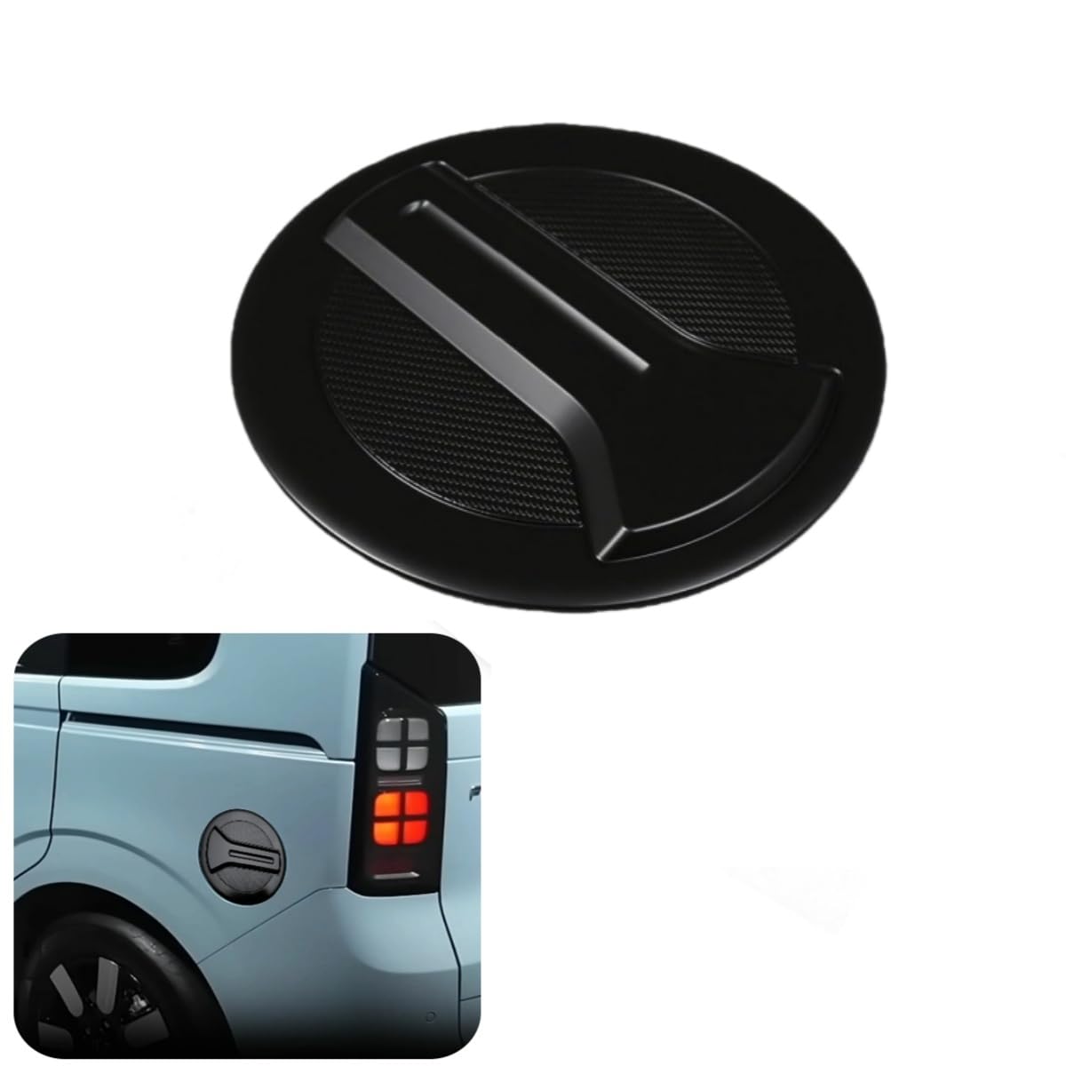 Aobexalt Side Fuel Gas Tank Protective Custom Exterior Accessory for Honda Freed GT Series Matte Black Lid, Cover, Scratch-Resistant Garnish,