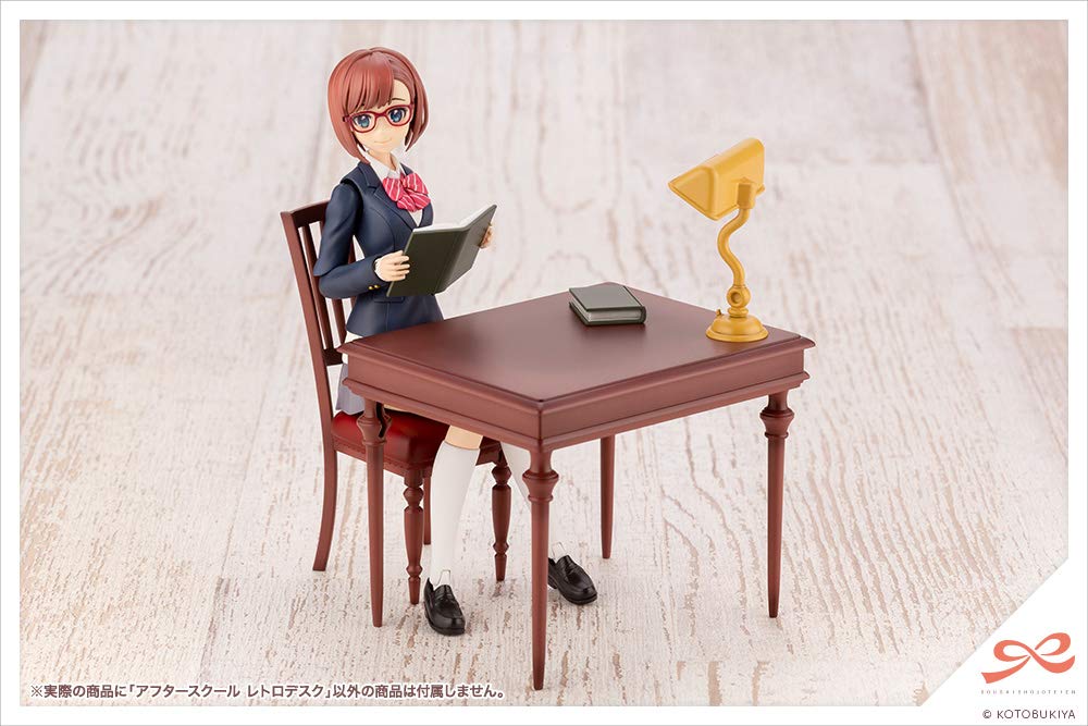 KOTOBUKIYA Sosai Garden After School Retro Desk Total Length 87mm Scale Plastic Model MV002 Girls' Approx. 1/10