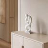 Kiss of Love Figurine, 3D Printed Kissing Couple Statue, White Abstract Art Man And Woman Sculpture for Home Table Shelf Entrance Cabinet Decor