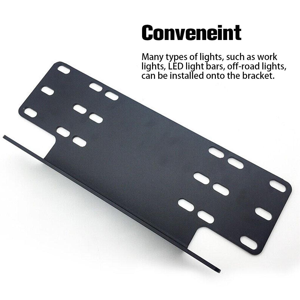 Soporte de matrícula para parachoques delantero de coche, montaje de LED, placas de conducción, soporte de matrícula para parachoques delantero de coche de aleación de aluminio