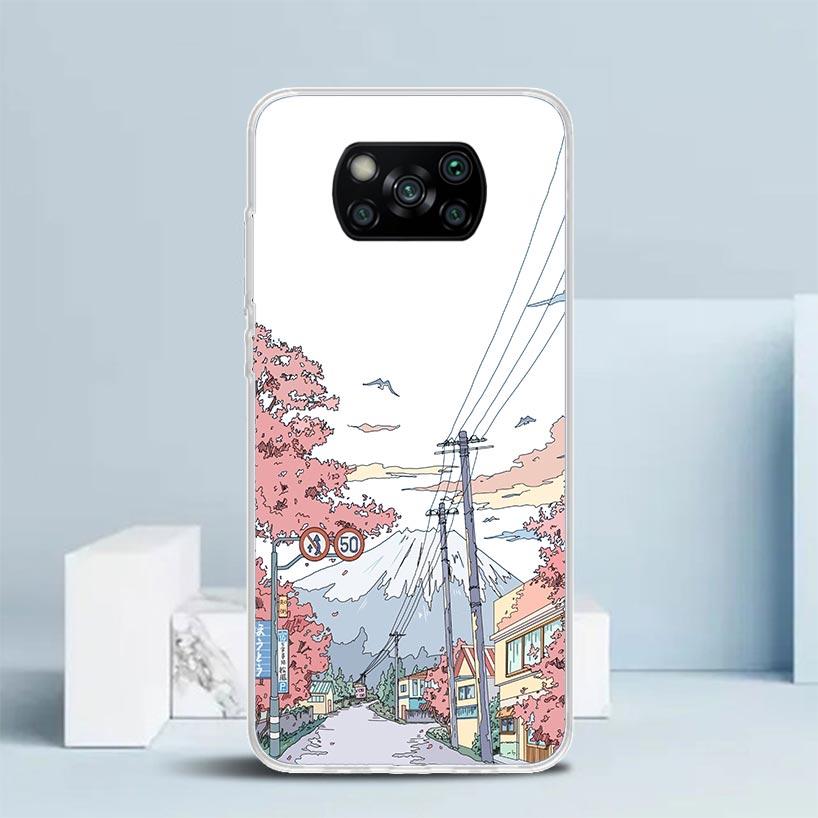 Anime Aesthetic Scenery Phone Case For Xiaomi Poco F7 Ultra X5 X6 X7 Pro M7 Redmi 15C 15 13C 13 12C 12 10C 10 10A 9 9C 9A 9T Cov