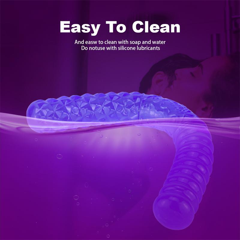 Blue Double-headed Gold Hoop for Women's Double-headed Dildo Oversized Thick and Long Dildo Anal Plug